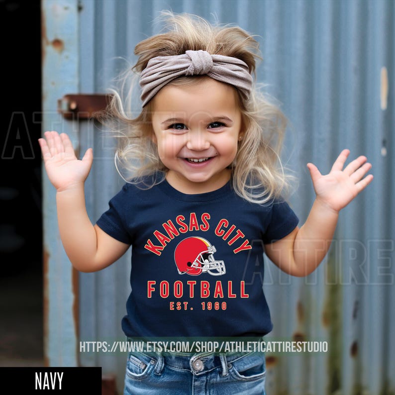 Kansas City Football Vintage Toddler T-Shirt, Kansas City Football Kids, Football Toddler, Kansas City Fan Gifts FGJ8 image 4
