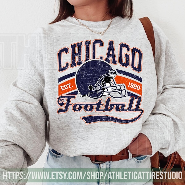 Chicago Football Vintage Sweatshirt T-Shirt,Retro Chicago Bear Football Sweatshirt , Chicago Bear Fan Gift , Sunday Football FDS12