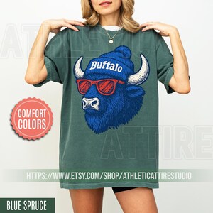 Mascot Style Comfort Colors T-Shirt, Buffalo Bill T-Shirt, Bill T-Shirt, Bills Football Tee, Buffalo New York, Buffalo Bill Fan Gift FAM15 image 6