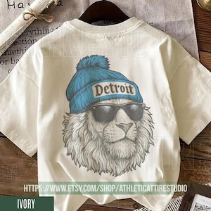 Detroit Football Comfort Colors Mascot Style T-Shirt, Detroit Football Tee, Detroit Football Shirt, Lions T-shirt, Detroit Fan Gift FAM18