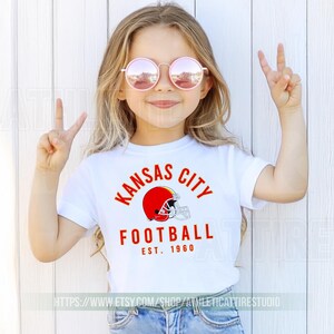 Kansas City Football Vintage Toddler T-Shirt, Kansas City Football Kids, Football Toddler, Kansas City Fan Gifts FGJ8 image 3