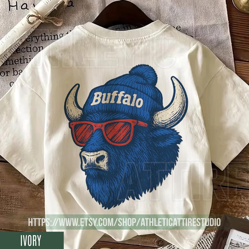 Mascot Style Comfort Colors T-Shirt, Buffalo Bill T-Shirt, Bill T-Shirt, Bills Football Tee, Buffalo New York, Buffalo Bill Fan Gift FAM15 image 1