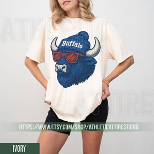 Mascot Style Comfort Colors T-Shirt, Buffalo Bill T-Shirt, Bill T-Shirt, Bills Football Tee, Buffalo New York, Buffalo Bill Fan Gift FAM15 image 3