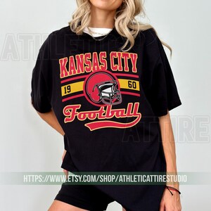 Kansas City Football Vintage Sweatshirt T-Shirt, Kansas City Football Crewneck, Kansas City Football Sweatshirt, Kansas City Fan Gifts FBN8 image 6