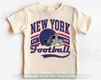 Camiseta vintage para niño de los New York Giants, camiseta de fútbol americano de Nueva York para niños, regalo para fanáticos de los New York Giants FDS9