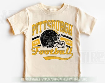 Pittsburgh Football Vintage Toddler T-Shirt,Vintage Unisex Pittsburgh Kids,Gift for Football Fan,Oversized Pittsburgh Toddler FDS3
