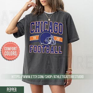 Chicago Football Vintage Style Comfort Colors T-Shirt ,Retro Chicago Football T-Shirt , Chicago Fan Gift , Sunday Football FLC12