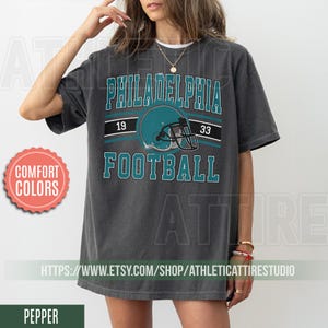 Philadelphia Football Vintage Style Comfort Colors T-Shirt,Philadelphia Football Tshirt,Football Tshirt, Philadelphia Retro Crewneck FLC4