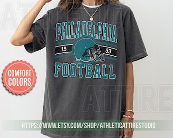Philadelphia Football Vintage Style Comfort Colors T-Shirt,Philadelphia Football Tshirt,Football Tshirt, Philadelphia Retro Crewneck FLC4