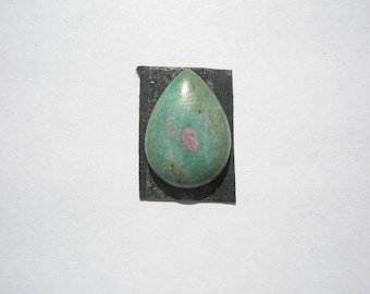 Natural A-AAA Ruby Fuchsite Gemstone Pear Shape Cabochon - 18x13mm - 1