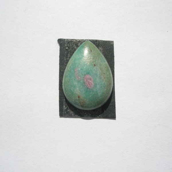 Natural A-AAA Ruby Fuchsite Gemstone Pear Shape Cabochon - 18x13mm - 1