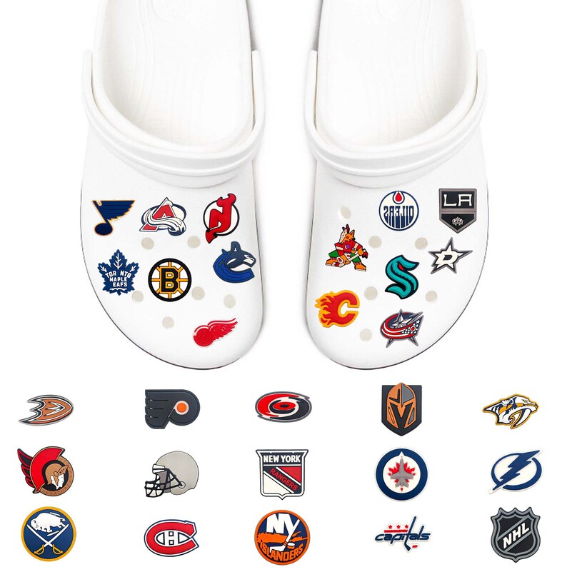 Hockey Croc Charms 29PCS Sport Team Shoes Charm for Crocs PVC Etsy