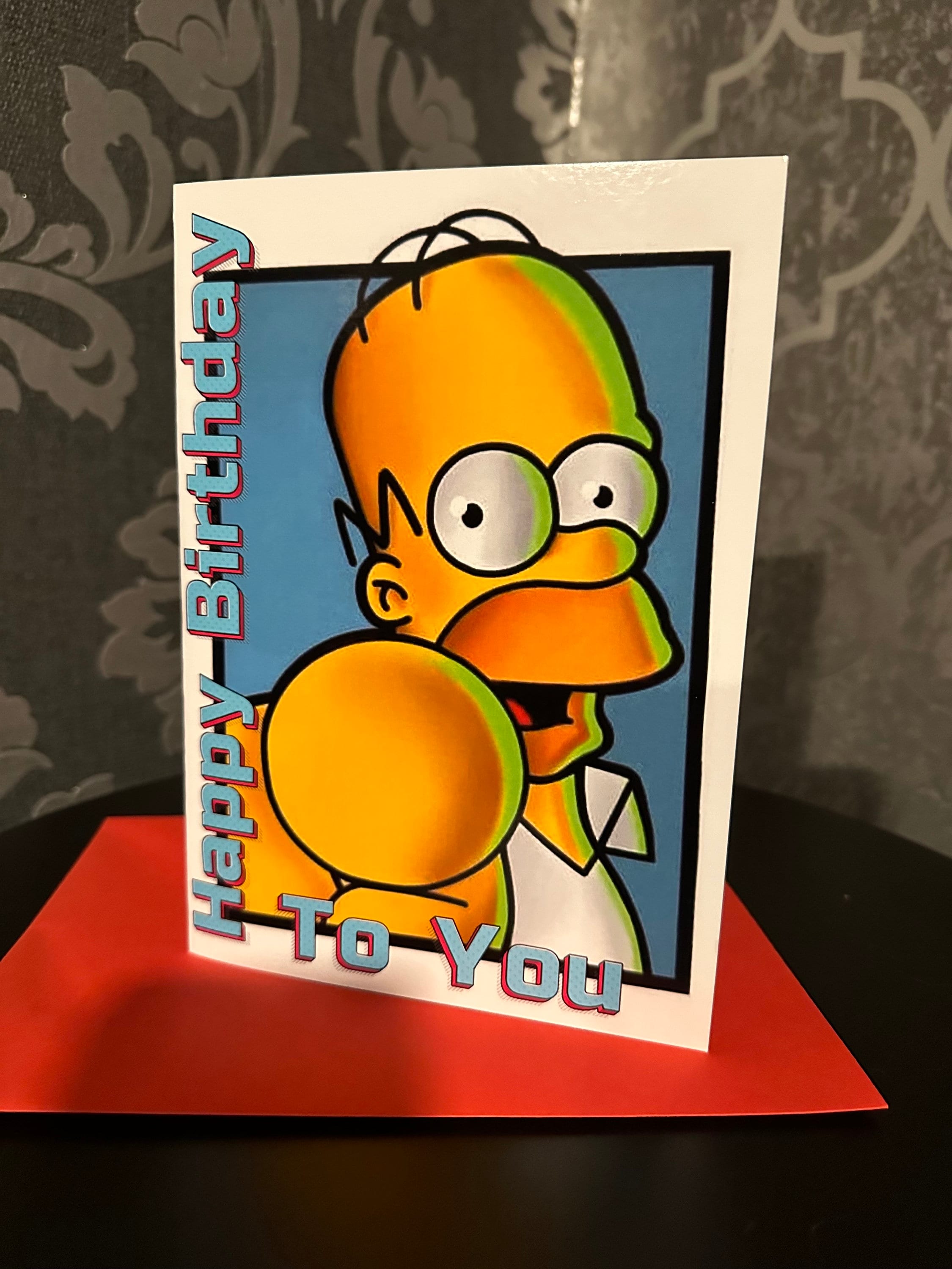 Homer Simpson/the Simpsons Happy Birthday Card With Luxury Envelope Etsy
