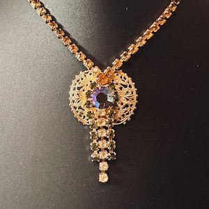 Vintage Aurora Borealis Deco-style Rhinestone Necklace