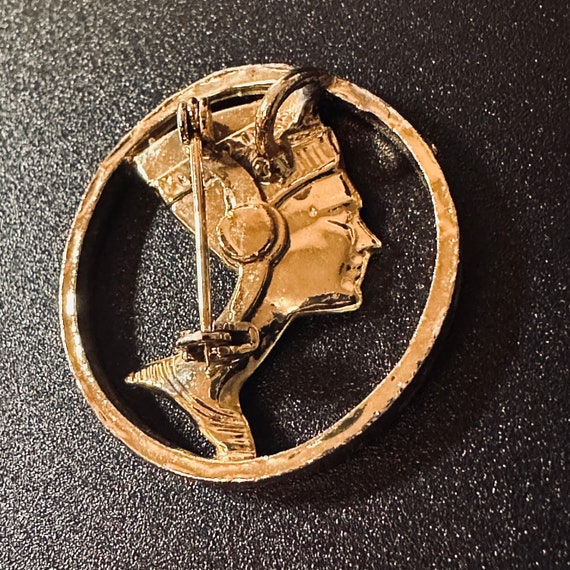 Egyptian Revival Nefertiti Brooch Pin - image 3