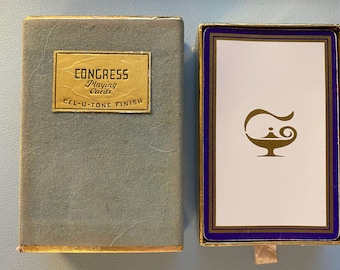 Vintage Playing Cards: CONGRESS with velvet box