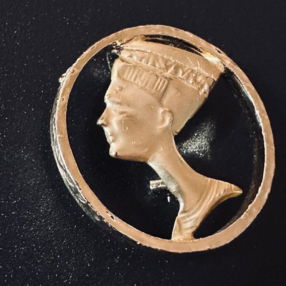 Egyptian Revival Nefertiti Brooch Pin - image 2