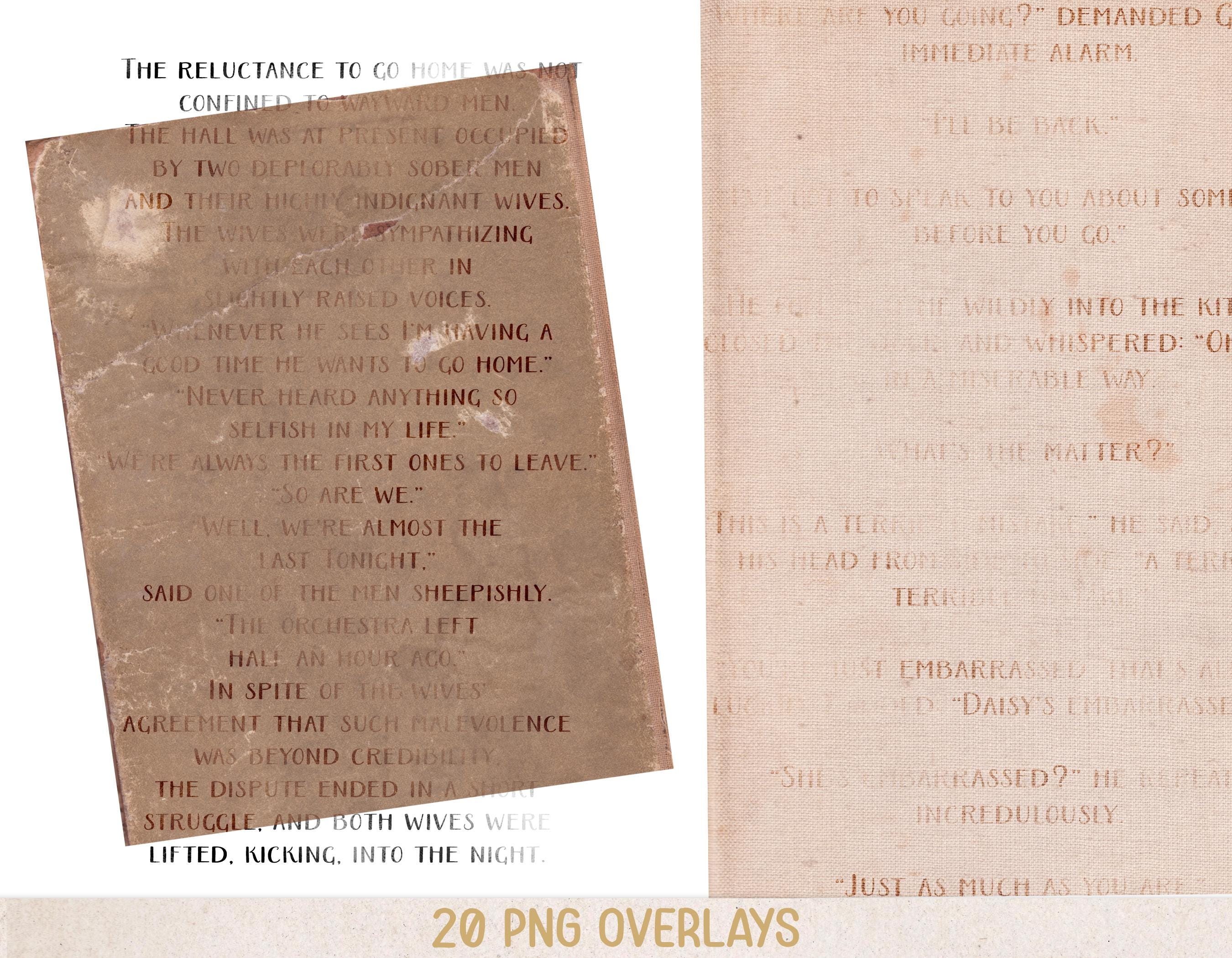 Luvan Nice Script Great Gatsby Script PNG Overlays, Junk Journal Ephemera - LY03 - Etsy