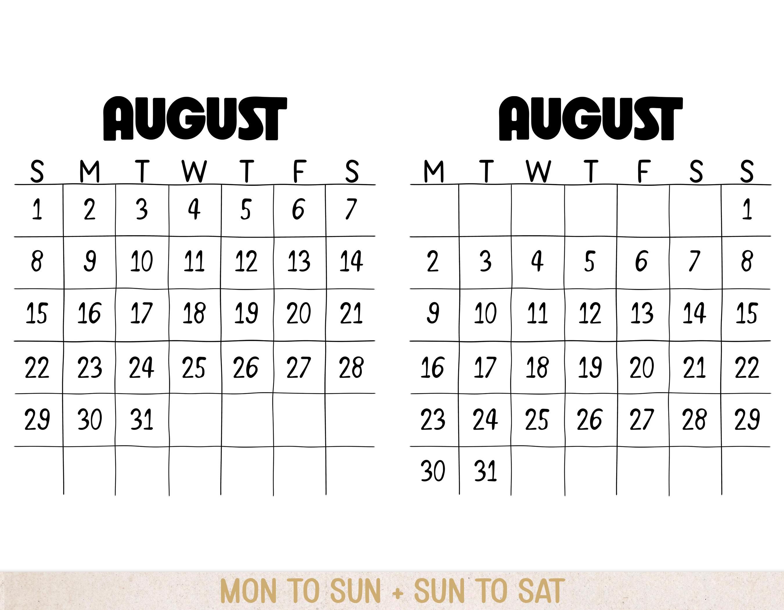 2027 Calendar Month Overlays, Hand Printed Font, PNG Graphics (sunday ...