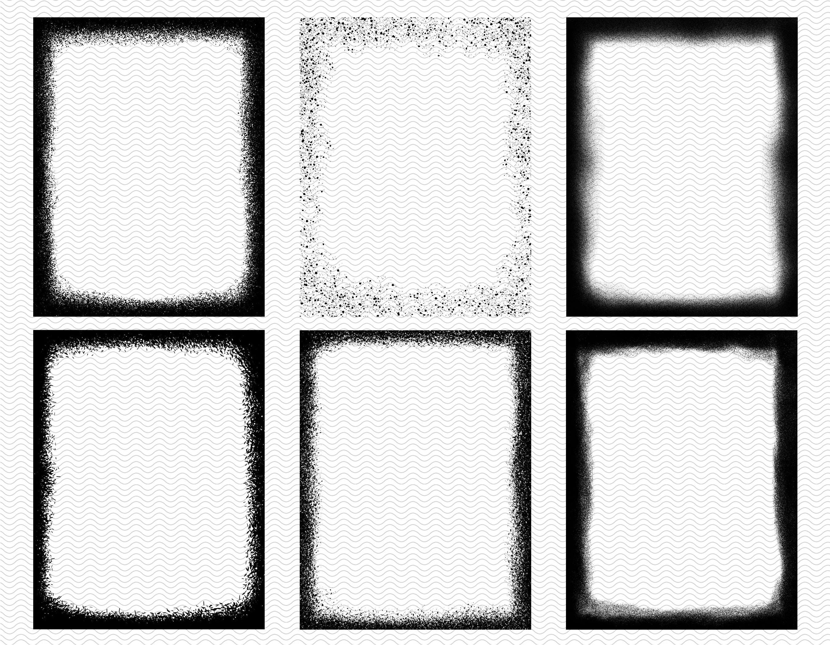 Grungy Texture Overlays, Page Edge Frames, PNG Overlays, Distressed ...