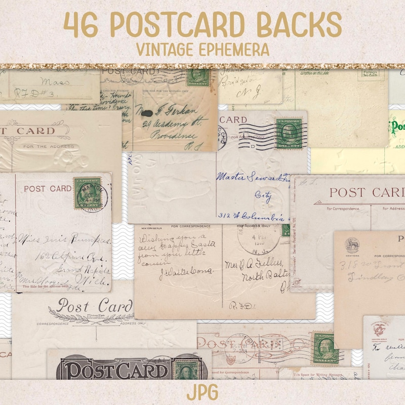 Postcard Back Design - Etsy