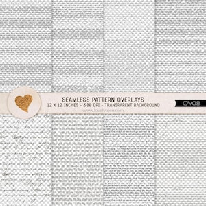 Superposition de motif de script transparent, 8 papiers png transparents avec fond transparent, créez votre propre papier, éléments de journal indésirables (OV08)