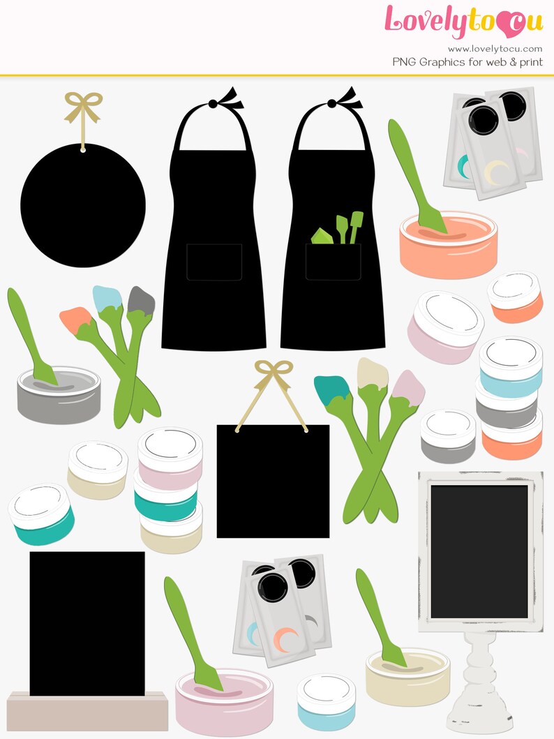 Chalk Art Clip Art Set Chalk Crafter Tools Chalk Paint Etsy