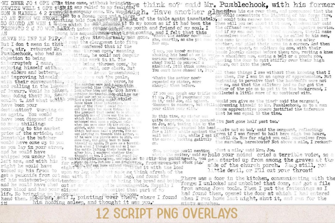 12 Script PNG Overlays, Great Expectations Quotes, Black Text Clipart ...