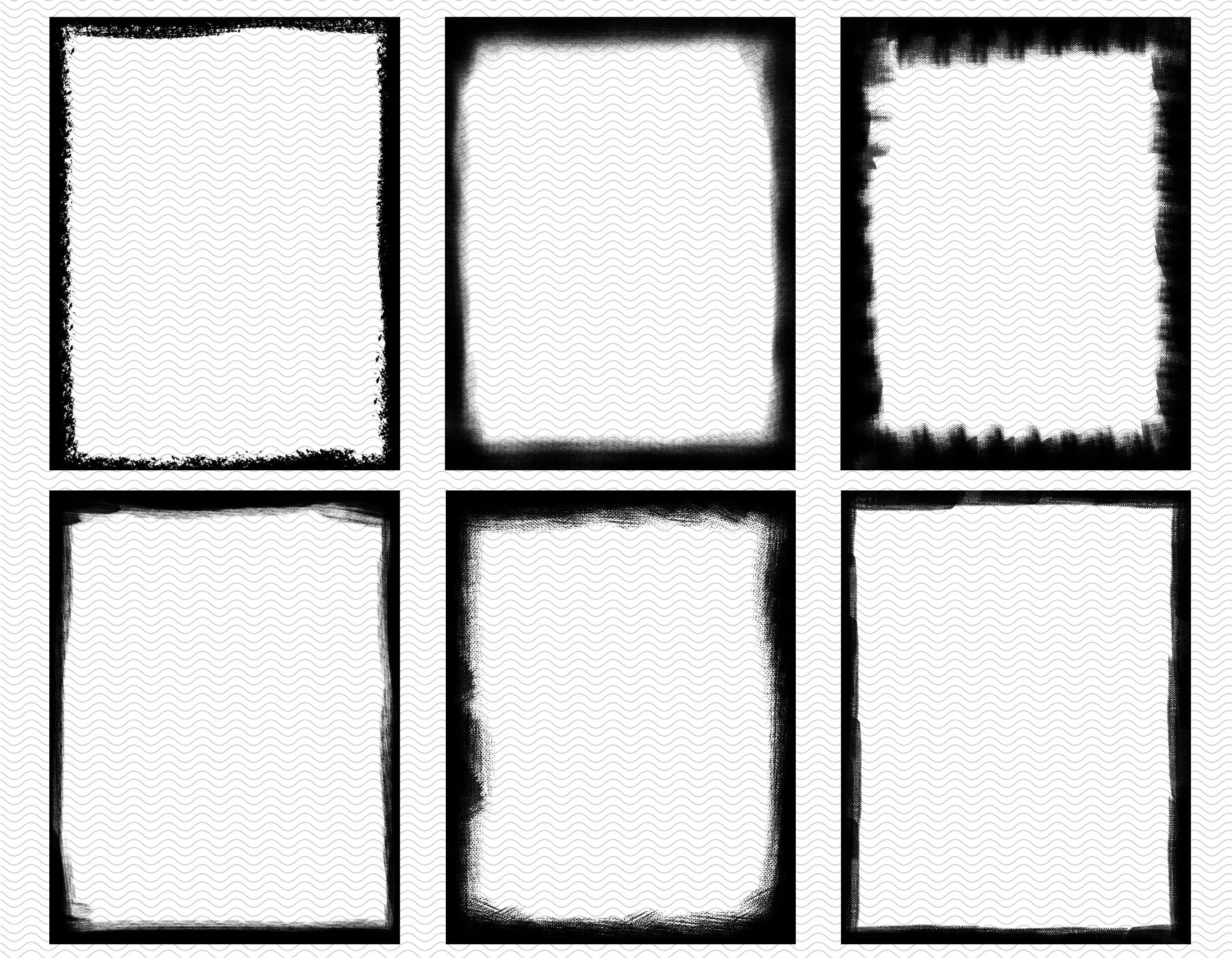 Grungy Texture Overlays, Page Edge Frames, PNG Overlays, Distressed ...