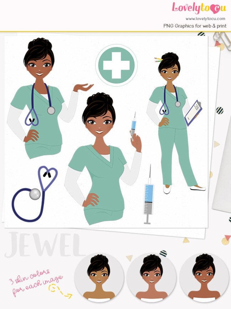 Woman Doctor Character Clipart Healthcare Illustration Etsy Clip Art Nurse Clip Art Female Doctor