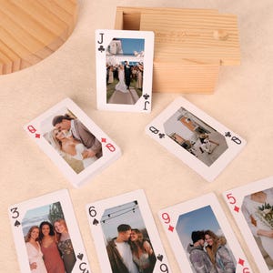 Deck of Playing Cards with Playing Cards Box, Poker Game Cards, Photo Gifts for her, Anniversary Gift