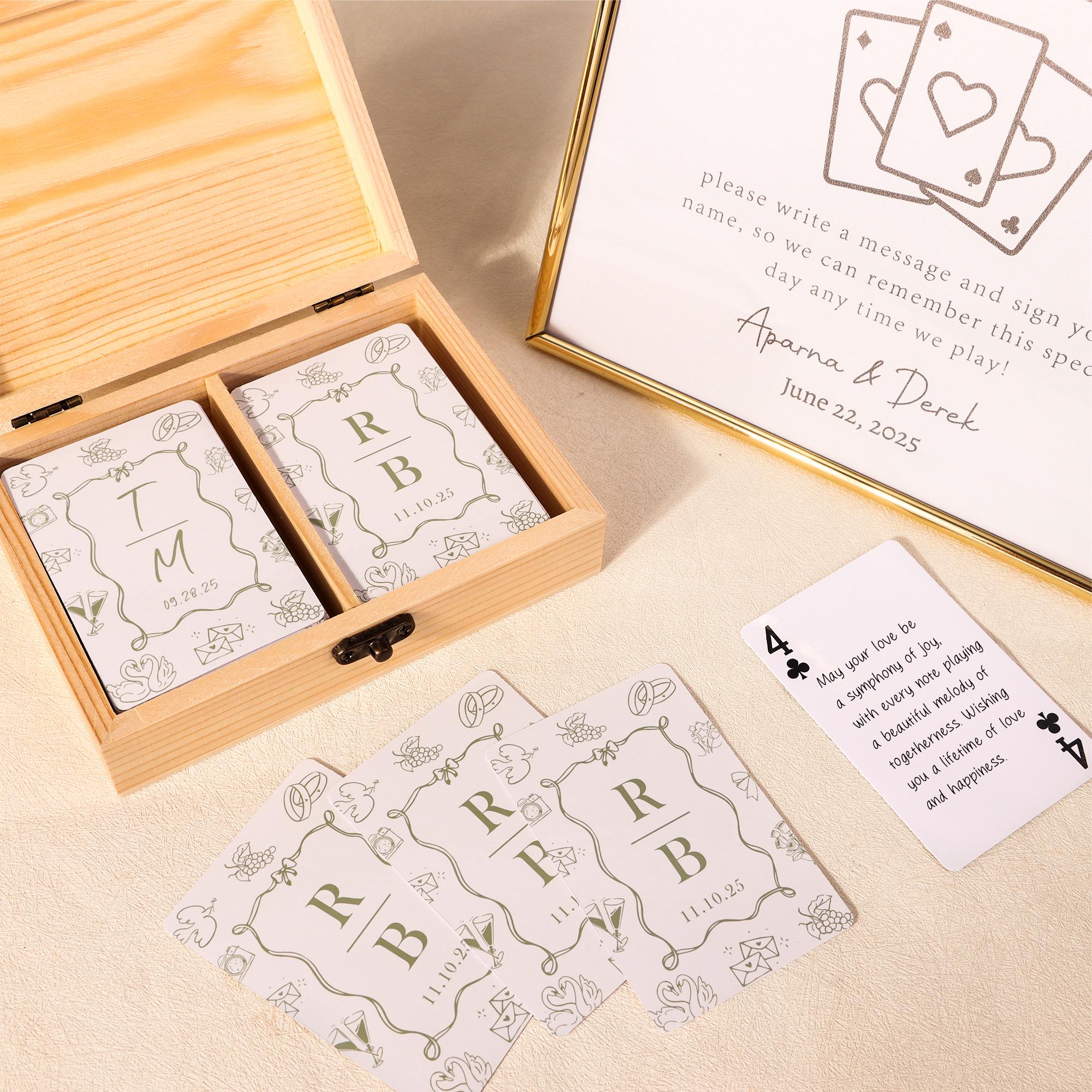 Custom Wedding Guest Book Playing Cards, Wedding Guest Book Alternative ...