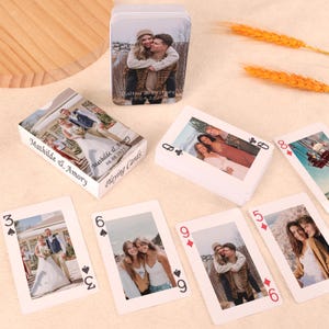 Custom Photo Playing Card Deck, Personalized Poker Cards, Playing Cards for Party Game, Wedding Favor, Birthday Gifts