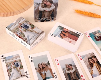 Custom Photo Playing Card Deck, Personalized Poker Cards, Playing Cards for Party Game, Wedding Favor, Birthday Gifts