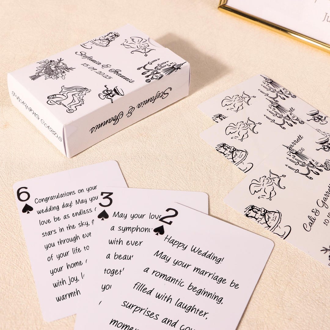 Custom Blank Playing Cards as a Unique Wedding Guest Book Alternative ...