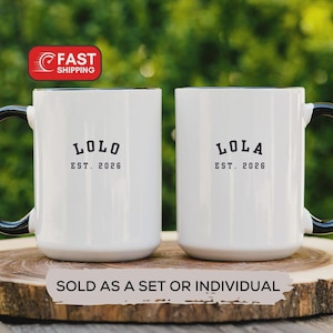 Tasse révélée par bébé de grands-parents philippins Lolo et Lola, cadeau de faire-part de grossesse, premier cadeau de Noël de grand-père, nouvelle grand-mère OLV-25-047 !