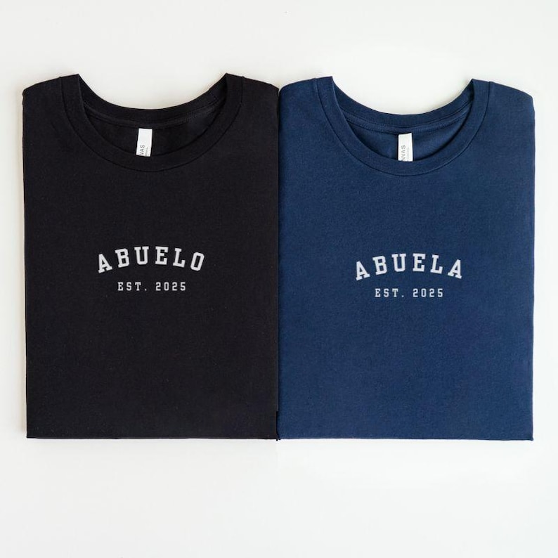 Abuelo and Abuela Shirt Spanish First Time Grandparents Pregnancy Announcement Gift