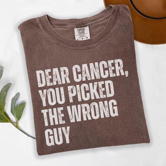 Cancer Warrior Shirt Men Cancer Awareness T-Shirt Cancer Encouragement Gift Cancer Survivor Tee Chemo Care Beat Cancer Shirt OLV-25-288*