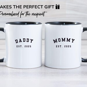 First Time Mom and Dad Mug Set New Parents Pregnancy Gift
