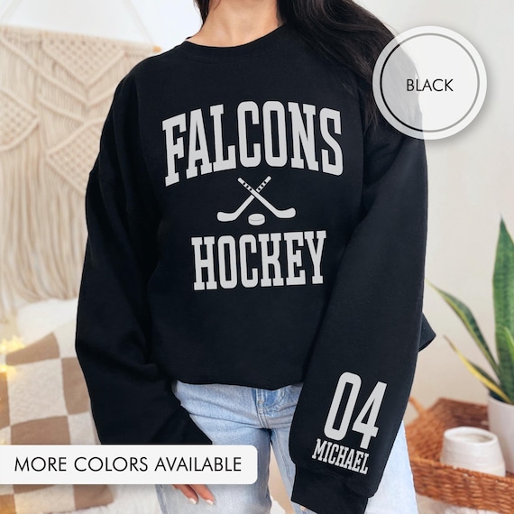 Personalized Hockey Mom Sweatshirt Custom Sports Crew Neck Unique Gift Moms Cozy Game Day Apparel Stylish Hockey Clothing with Player Name