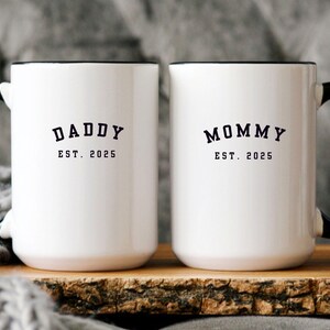 First Time Mom and Dad Mug Set New Parents Pregnancy Gift