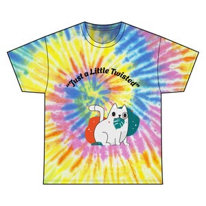 Tie Dye Cat Lovers Tee, Fun Gift for Pet Owners, Casual Summer Shirt, Unique Tie Dye T-Shirt, Perfect for Birthdays, Animal Lovers