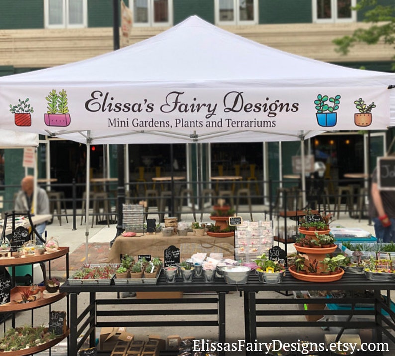 One Craft Show Banner 12 inch by 9 foot for a 10x10 Canopy Etsy