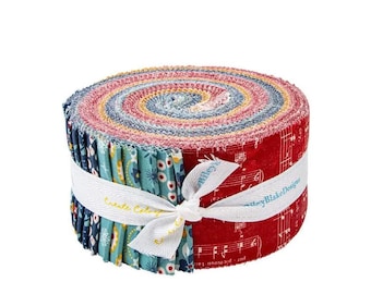 Americana - Rolie Polie - by Lori Holt – RP-16080-40 - Riley Blake Fabric | Patriotic 100% Cotton Precuts | Red White Blue Quilt Fabric