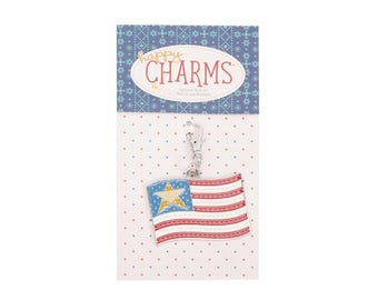 Americana Flag Enamel Happy Charm - Lori Holt of Bee in My Bonnet #ST-40877