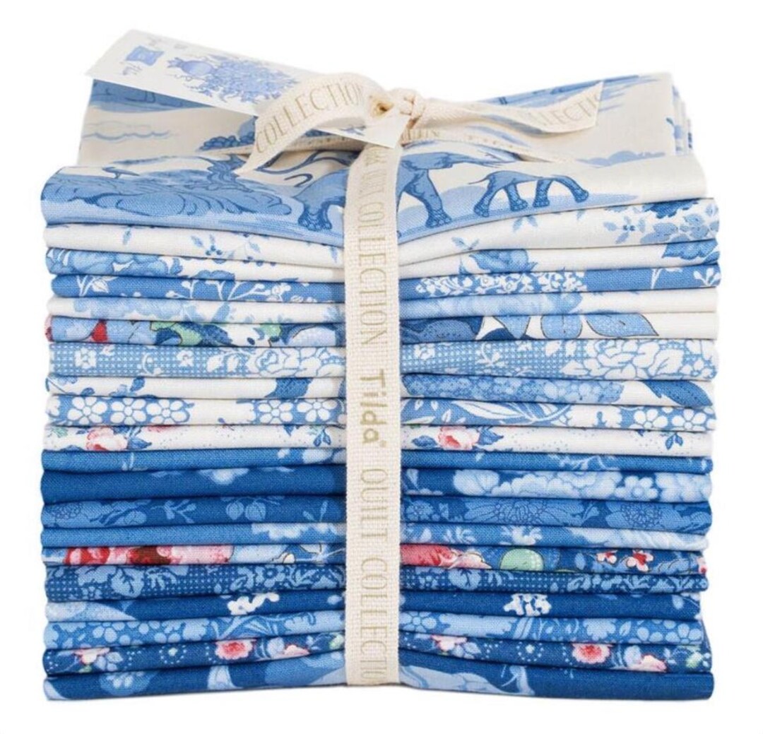 Something Blue - Fat Eighth Bundle Tilda Fabrics - TIL300266 - Etsy