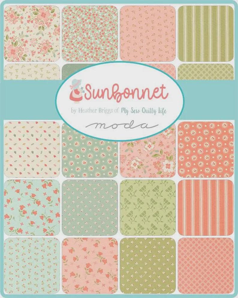 Sunbonnet by My Sew Quilty Life - Mini Charm Pack - Moda Fabrics - Etsy