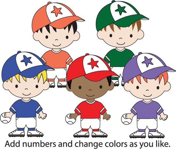 Digitale Clipart Kinder Baseball Clip Art Png Dateien Etsy