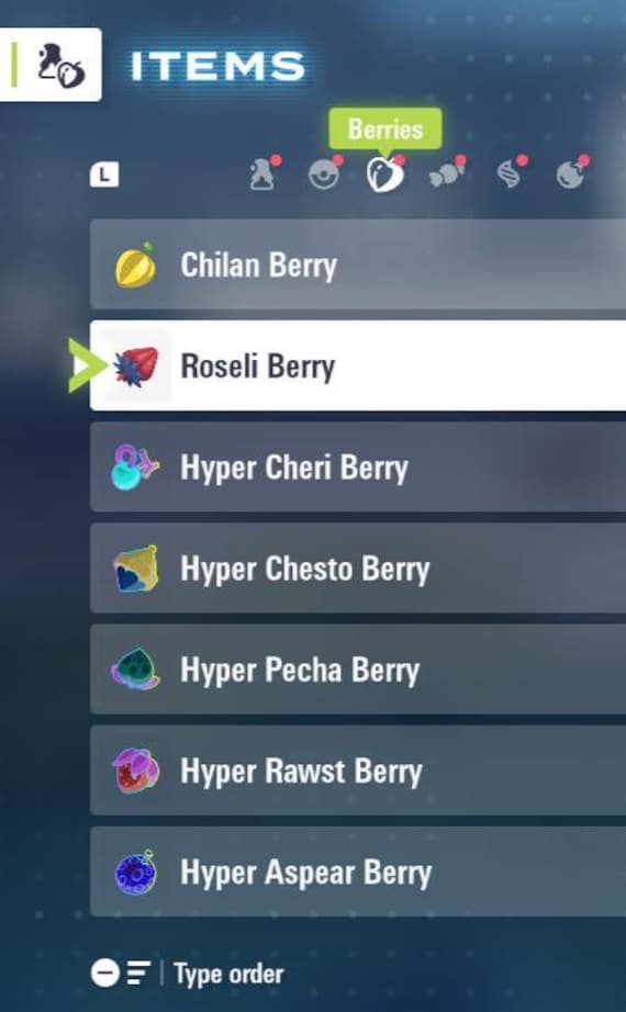 Choose Any 30 Hyper Berries Pokémon Legends Z-A Berry Item Pokemon