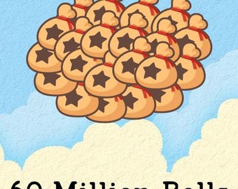 60 Million Bells For Animal Crossing New Horizon
